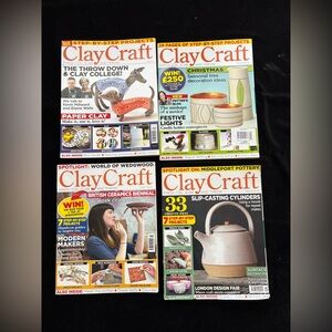 4 UK Clay Craft Magazines How To  Hand build &Throw Pottery